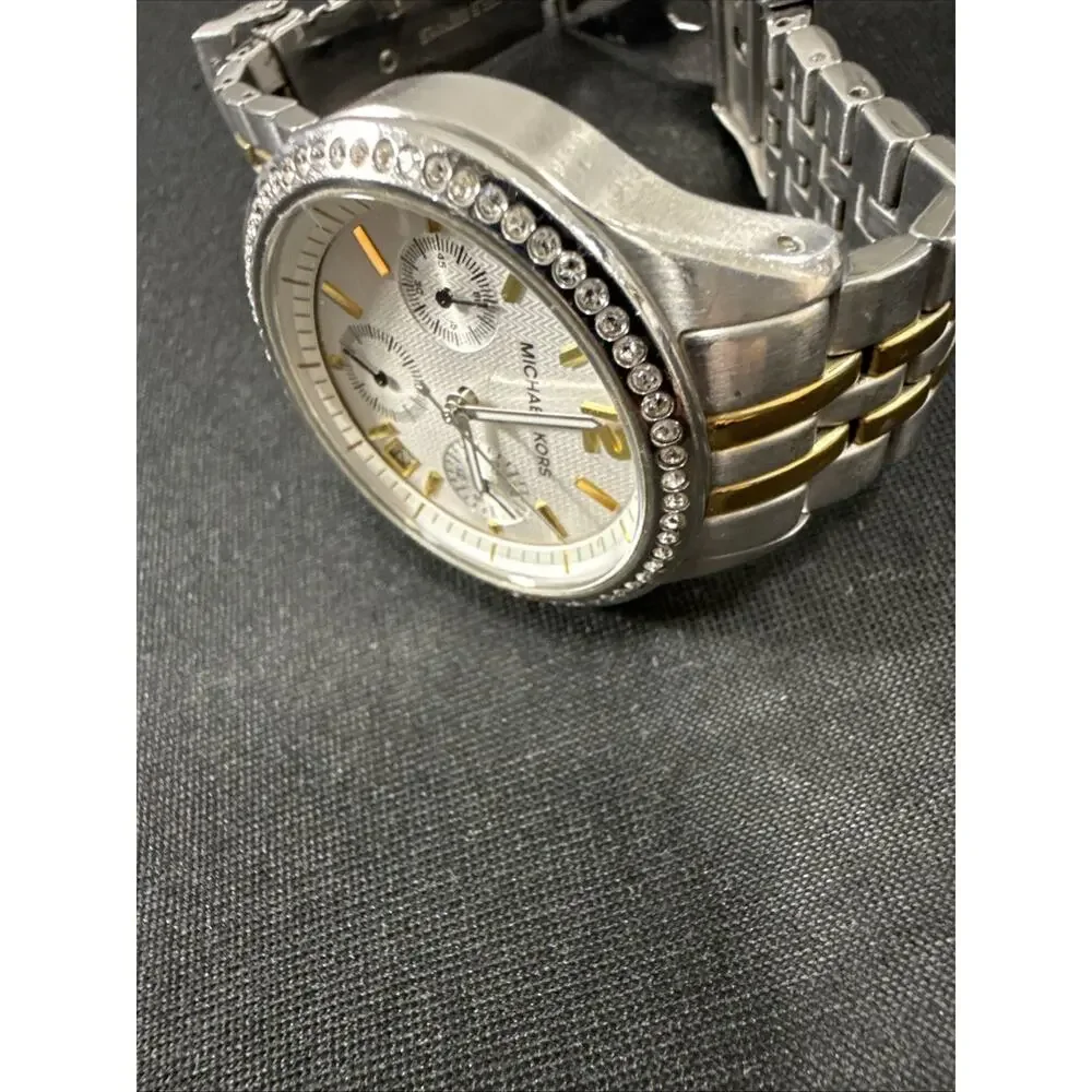 WOMENS MICHAEL KORS RITZ MK-5098 5.5-5.75” BAND 38mm CASE NEW BATTERY (B28)